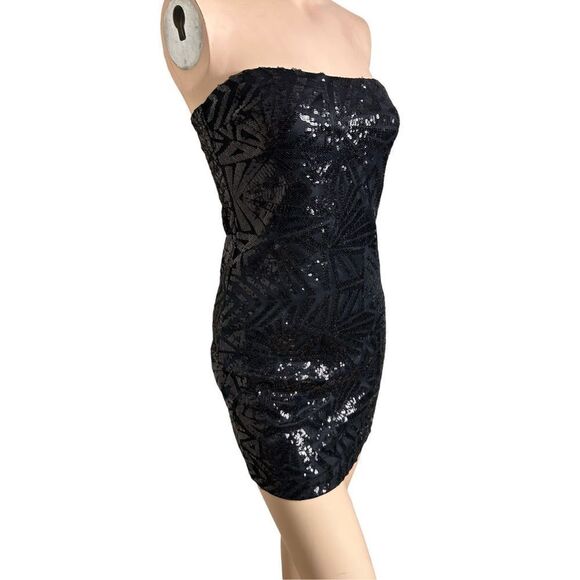 Rhapsodielle Black Strapless Party Dress Size Small - Picture 4 of 8